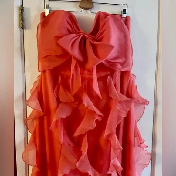 Anthropologie Hutch Strapless Tiered Tulle Maxi Dress - Picture 7 of 9